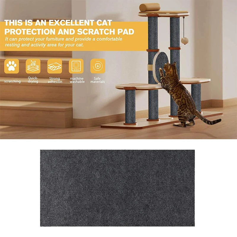 Trimmable Self-Adhesive Cat Scratch Mat